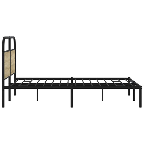 vidaXL Bed Frame Without Mattress 150x200 cm King Size Sonoma Oak Engineered Wood
