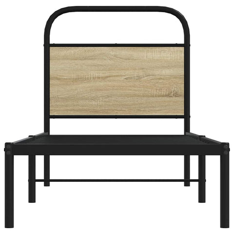 vidaXL Headboard Sonoma Oak 75 cm Steel and Engineered Wood