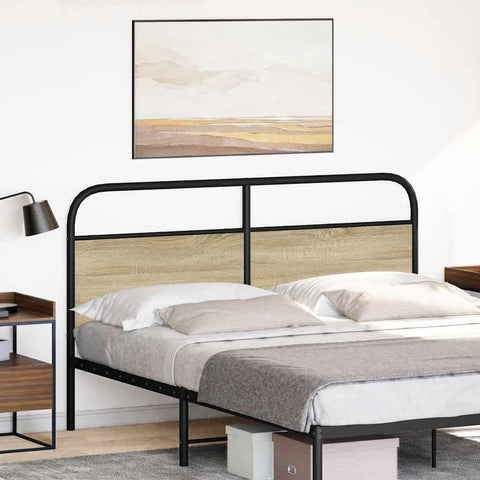 vidaXL Headboard Sonoma Oak 160 cm Steel and Engineered Wood