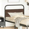vidaXL Headboard Brown Oak 90 cm Steel and Engineered Wood