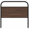 vidaXL Headboard Brown Oak 90 cm Steel and Engineered Wood