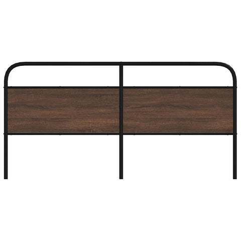 vidaXL Headboard Brown Oak 180 cm Steel and Engineered Wood