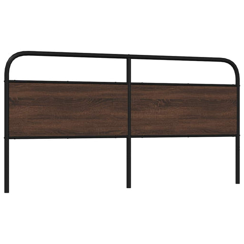 vidaXL Headboard Brown Oak 180 cm Steel and Engineered Wood