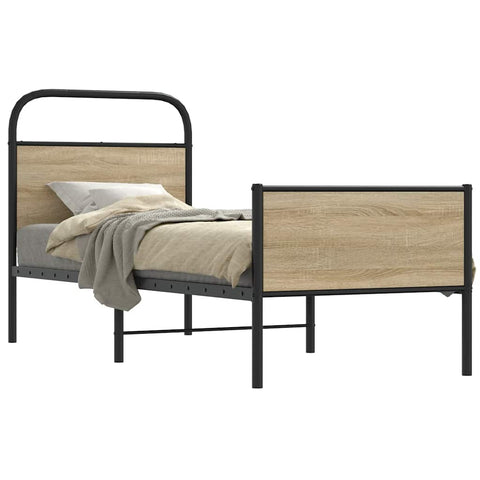 vidaXL Bed Frame without Mattress 80x200 cm Sonoma Oak Engineered Wood