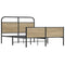 vidaXL Bed Frame without Mattress 135x190 cm Sonoma Oak Engineered Wood