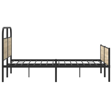 vidaXL Bed Frame without Mattress 135x190 cm Sonoma Oak Engineered Wood
