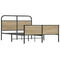 vidaXL Bed Frame without Mattress 140x200 cm Sonoma Oak Engineered Wood