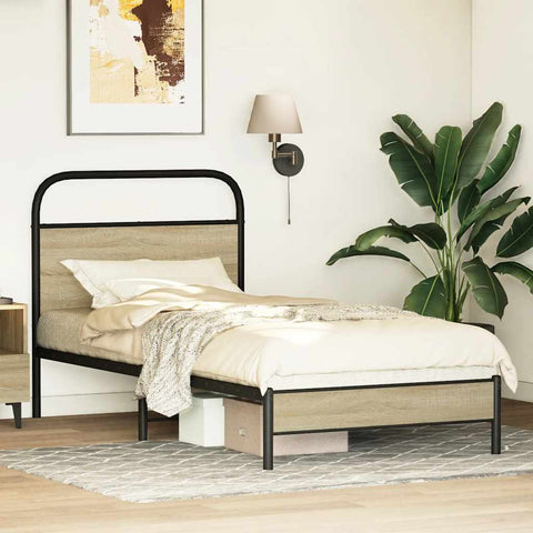 vidaXL Bed Frame without Mattress 80x200 cm Sonoma Oak Engineered Wood