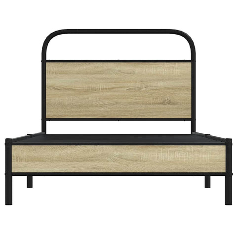 vidaXL Bed Frame without Mattress 90x200 cm Sonoma Oak Engineered Wood