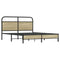 vidaXL Bed Frame without Mattress 150x200 cm King Size Sonoma Oak Engineered Wood