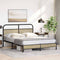 vidaXL Bed Frame without Mattress 150x200 cm King Size Sonoma Oak Engineered Wood