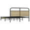 vidaXL Bed Frame without Mattress 150x200 cm King Size Sonoma Oak Engineered Wood
