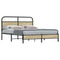 vidaXL Bed Frame without Mattress 150x200 cm King Size Sonoma Oak Engineered Wood