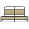 vidaXL Bed Frame without Mattress 150x200 cm King Size Sonoma Oak Engineered Wood