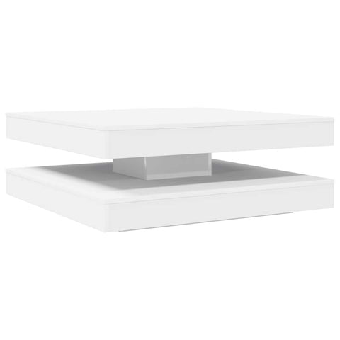 vidaXL Coffee Table 360-Degree Rotatable White 90x90x34.5 cm