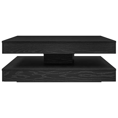 vidaXL Coffee Table 360-Degree Rotatable Black Oak 90x90x34.5 cm
