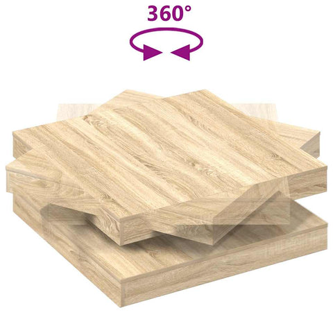 vidaXL Coffee Table 360-Degree Rotatable Sonoma Oak 90x90x34.5 cm
