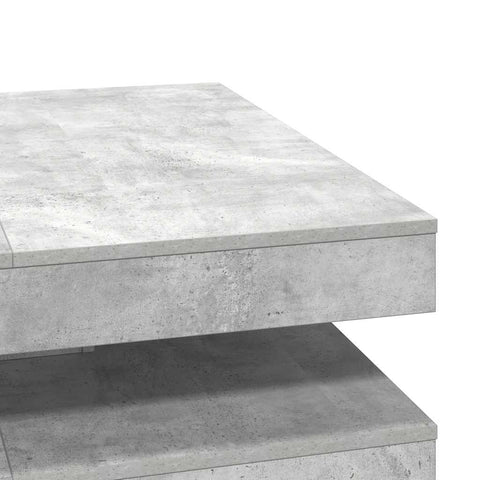 vidaXL Coffee Table 360-Degree Rotatable Concrete Grey 90x90x34.5 cm