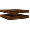 vidaXL Coffee Table 360-Degree Rotatable Smoked Oak 90x90x34.5 cm