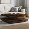 vidaXL Coffee Table 360-Degree Rotatable Smoked Oak 90x90x34.5 cm