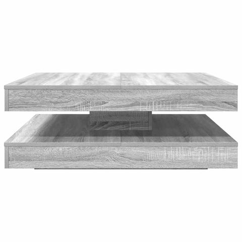 vidaXL Coffee Table 360-Degree Rotatable Grey Sonoma 90x90x34.5 cm