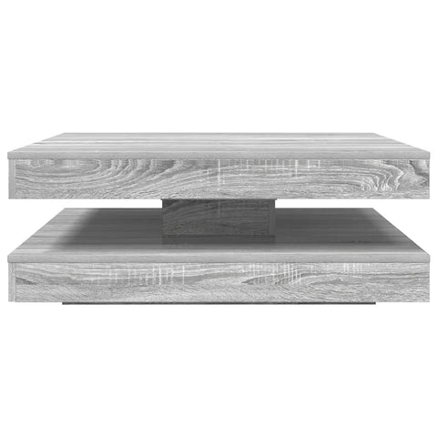 vidaXL Coffee Table 360-Degree Rotatable Grey Sonoma 90x90x34.5 cm
