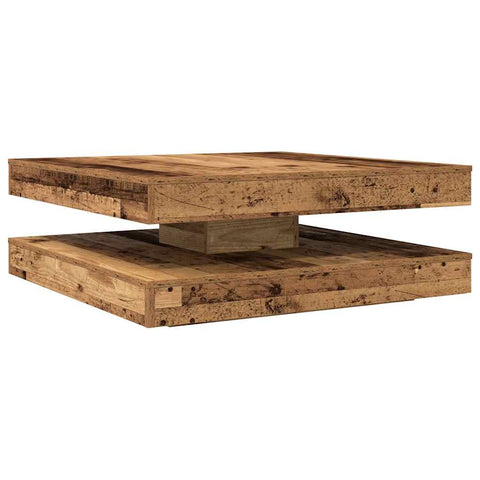 vidaXL Coffee Table 360-Degree Rotatable Old Wood 90x90x34.5 cm