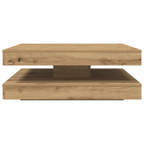 vidaXL Coffee Table 360-Degree Rotatable Artisan Oak 90x90x34.5 cm