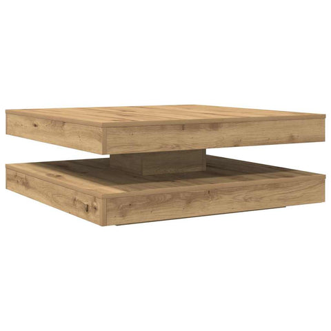 vidaXL Coffee Table 360-Degree Rotatable Artisan Oak 90x90x34.5 cm