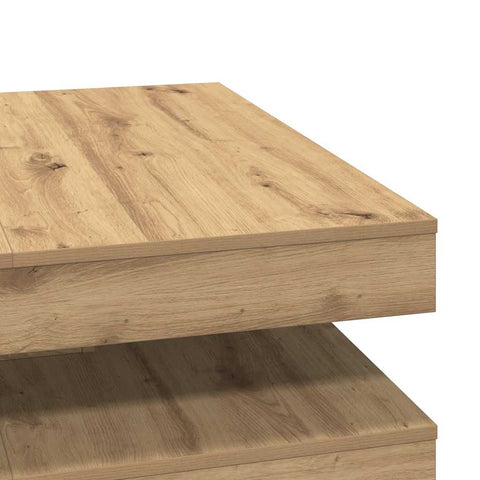 vidaXL Coffee Table 360-Degree Rotatable Artisan Oak 90x90x34.5 cm