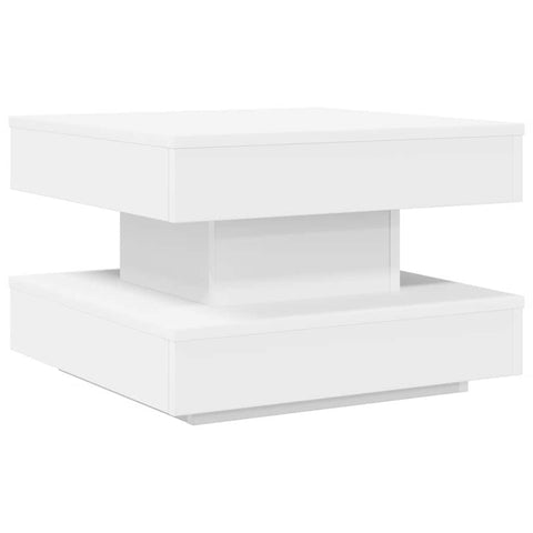 vidaXL Coffee Table 360-Degree Rotatable White 50x50x34.5 cm