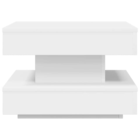 vidaXL Coffee Table 360-Degree Rotatable White 50x50x34.5 cm