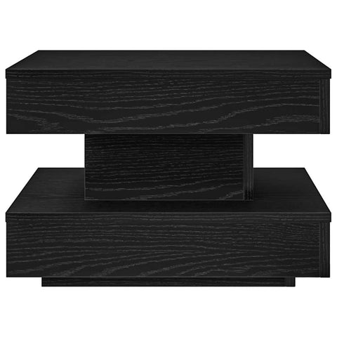 vidaXL Coffee Table 360-Degree Rotatable Black 50x50x34.5 cm