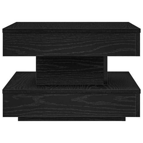 vidaXL Coffee Table 360-Degree Rotatable Black 50x50x34.5 cm