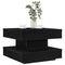 vidaXL Coffee Table 360-Degree Rotatable Black 50x50x34.5 cm
