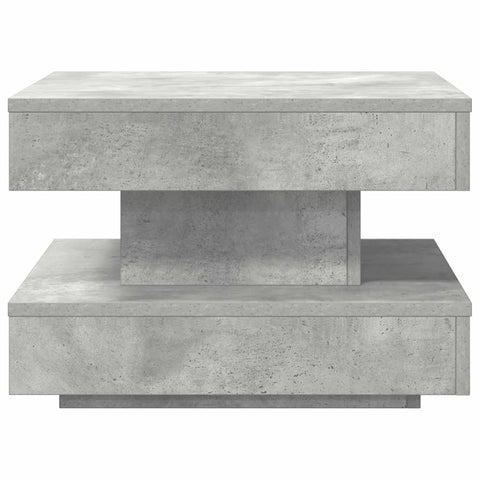 vidaXL Coffee Table 360-Degree Rotatable Concrete Grey 50x50x34.5 cm