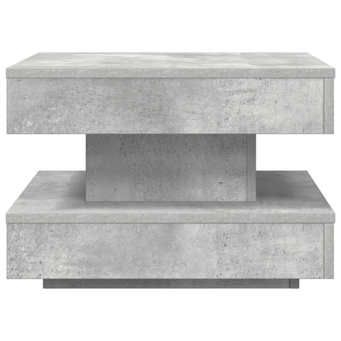 vidaXL Coffee Table 360-Degree Rotatable Concrete Grey 50x50x34.5 cm