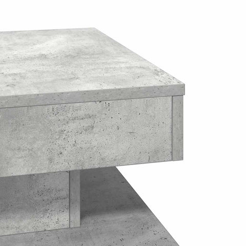 vidaXL Coffee Table 360-Degree Rotatable Concrete Grey 50x50x34.5 cm