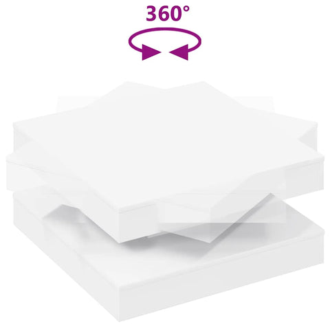 vidaXL Coffee Table 360-Degree Rotatable White 70x70x34.5 cm