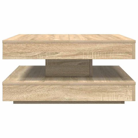vidaXL Coffee Table 360-Degree Rotatable Sonoma Oak 70x70x34.5 cm