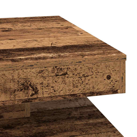 vidaXL Coffee Table 360-Degree Rotatable Old Wood 70x70x34.5 cm