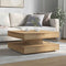 vidaXL Coffee Table 360-Degree Rotatable Artisan Oak 70x70x34.5 cm