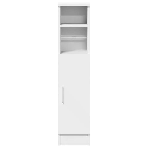 vidaXL Bathroom Cabinet with Roll Holder White 20.5x22x90 cm