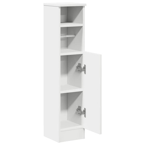 vidaXL Bathroom Cabinet with Roll Holder White 20.5x22x90 cm