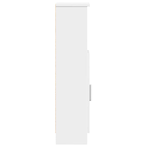vidaXL Bathroom Cabinet with Roll Holder White 20.5x22x90 cm