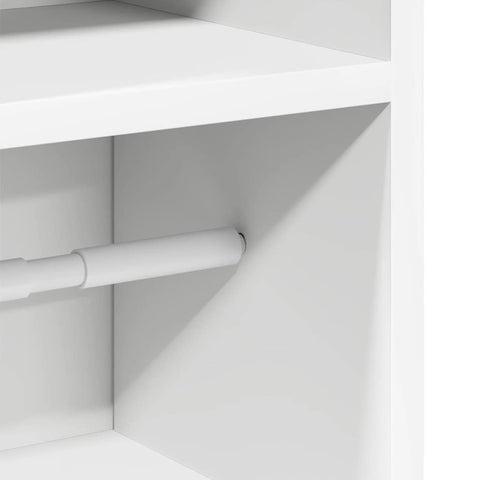 vidaXL Bathroom Cabinet with Roll Holder White 20.5x22x90 cm