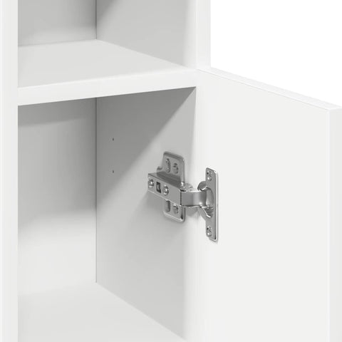 vidaXL Bathroom Cabinet with Roll Holder White 20.5x22x90 cm