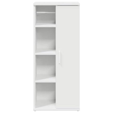 vidaXL Bathroom Cabinet with Roll Holder White 39x22x90 cm