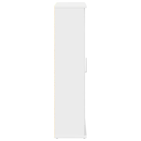 vidaXL Bathroom Cabinet with Roll Holder White 39x22x90 cm