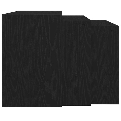 vidaXL Nesting Tables 3 pcs Black Engineered Wood
